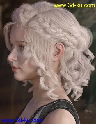 3D打印模型Mercedes Hair for Genesis 3 and 8 Female(s)的图片