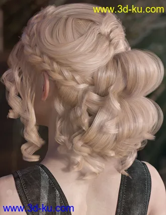 3D打印模型Mercedes Hair for Genesis 3 and 8 Female(s)的图片