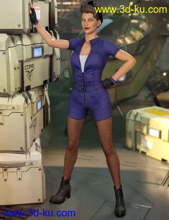 3D打印模型Miss Mecha Outfit for Genesis 8 Female(s)的图片