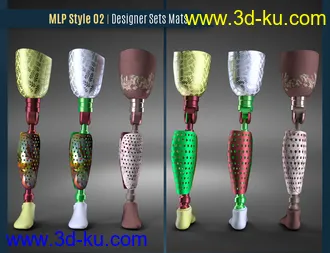 3D打印模型Modern Leg Prosthetic for Genesis 3 and 8 Female的图片