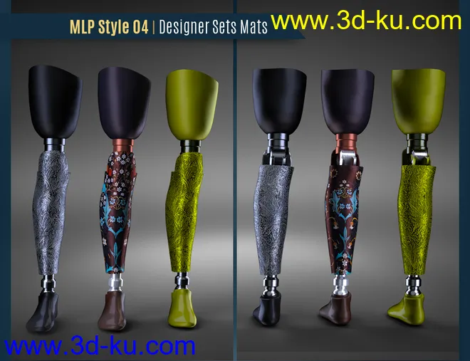 Modern Leg Prosthetic for Genesis 3 and 8 Female模型的图片6