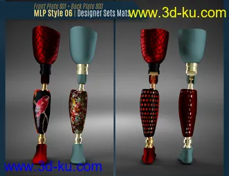 3D打印模型Modern Leg Prosthetic for Genesis 3 and 8 Female的图片