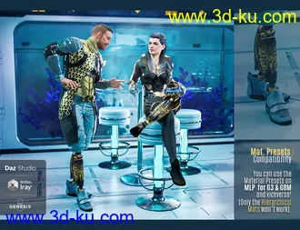 3D打印模型Modern Leg Prosthetic for Genesis 3 and 8 Female的图片