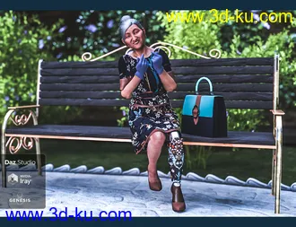 3D打印模型Modern Leg Prosthetic for Genesis 3 and 8 Female的图片