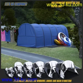 3D打印模型Morphing Tent for DS Iray - Family, Military and Medical的图片