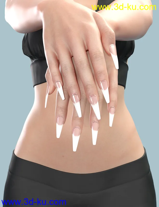 Mst Genesis 8 Females Mega Nails MR模型的图片1