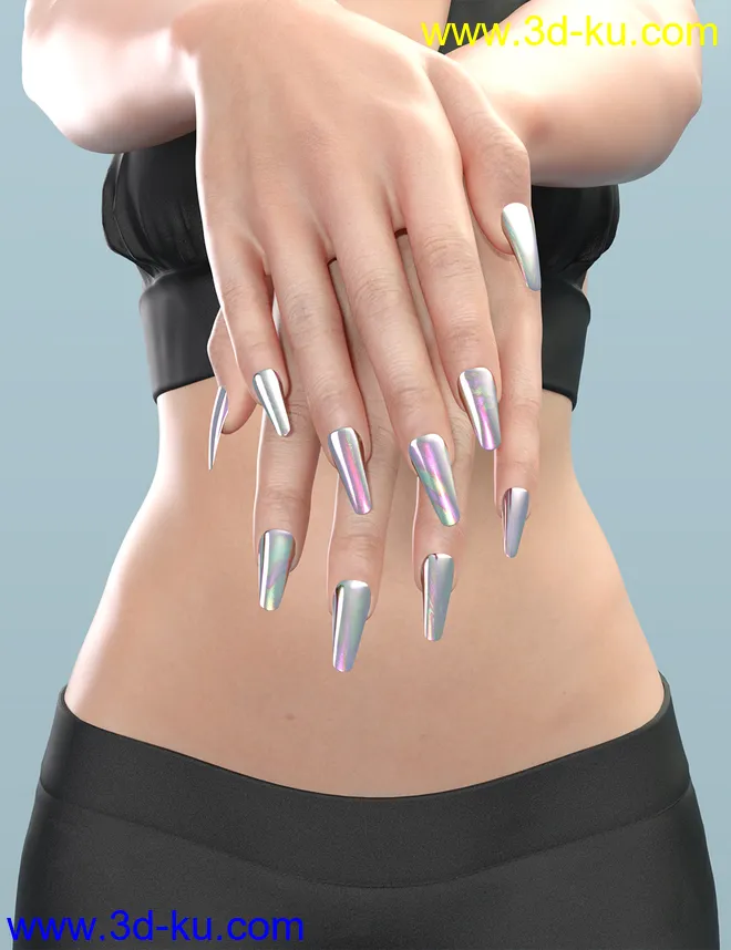 Mst Genesis 8 Females Mega Nails MR模型的图片2
