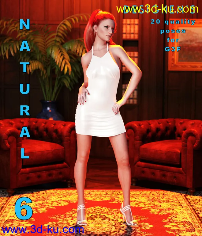 Natural 6 poses for G3F模型的图片1