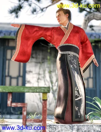 3D打印模型Peacock Hanfu Outfit Textures的图片