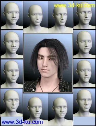 3D打印模型People of Earth - Faces of Asia Genesis 8 Male的图片