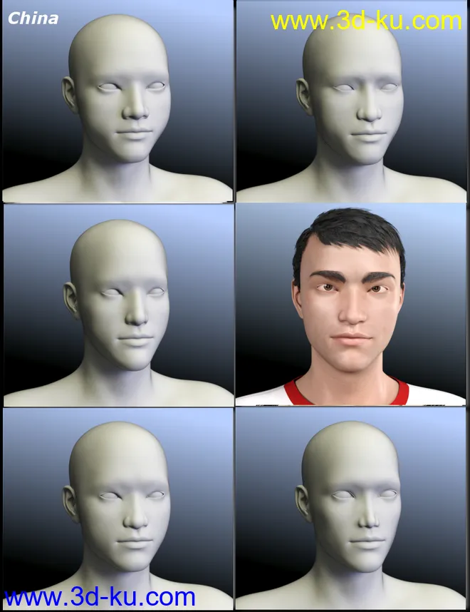 People of Earth - Faces of Asia Genesis 8 Male模型的图片2