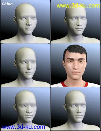 3D打印模型People of Earth - Faces of Asia Genesis 8 Male的图片