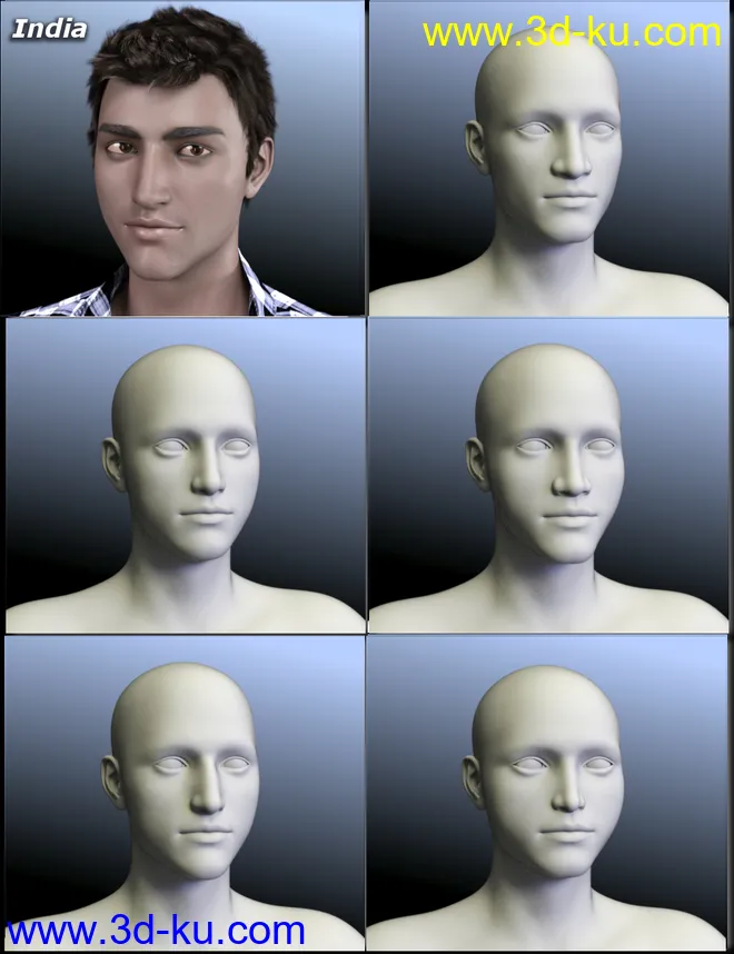 People of Earth - Faces of Asia Genesis 8 Male模型的图片3