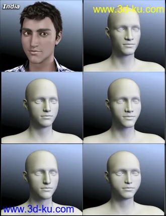 3D打印模型People of Earth - Faces of Asia Genesis 8 Male的图片