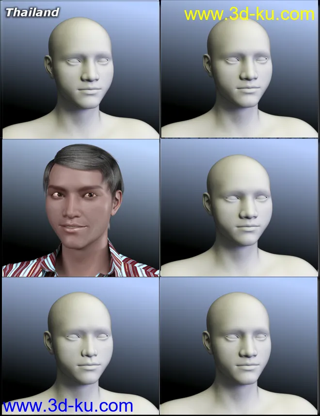 People of Earth - Faces of Asia Genesis 8 Male模型的图片6