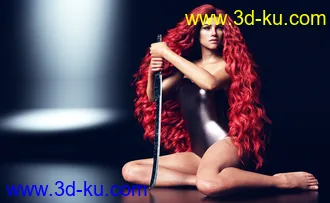 3D打印模型Primavera Hair with dForce for Genesis 8 Female(s)的图片