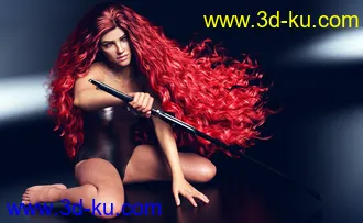 Primavera Hair with dForce for Genesis 8 Female(s)模型的图片8