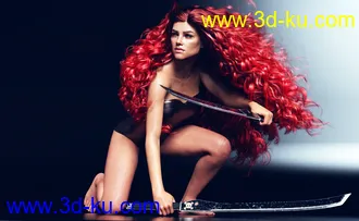 3D打印模型Primavera Hair with dForce for Genesis 8 Female(s)的图片