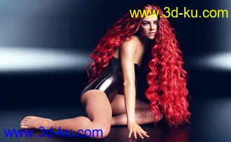 3D打印模型Primavera Hair with dForce for Genesis 8 Female(s)的图片