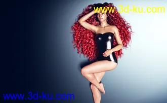 Primavera Hair with dForce for Genesis 8 Female(s)模型的图片15