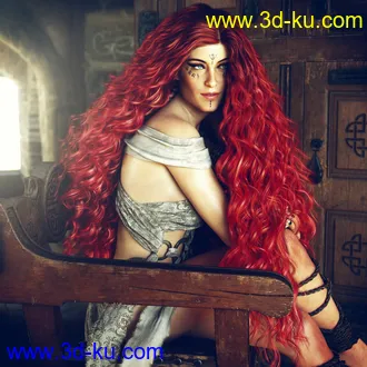 3D打印模型Primavera Hair with dForce for Genesis 8 Female(s)的图片