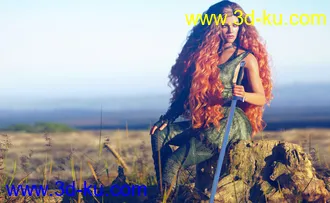 Primavera Hair with dForce for Genesis 8 Female(s)模型的图片22