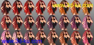 3D打印模型Primavera Hair with dForce for Genesis 8 Female(s)的图片