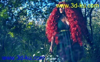 Primavera Hair with dForce for Genesis 8 Female(s)模型的图片29