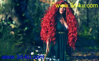 3D打印模型Primavera Hair with dForce for Genesis 8 Female(s)的图片