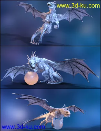 3D打印模型Quixotry's Crystal Dragon Poses的图片