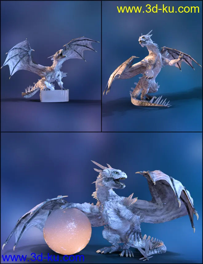 Quixotry's Crystal Dragon Poses模型的图片4
