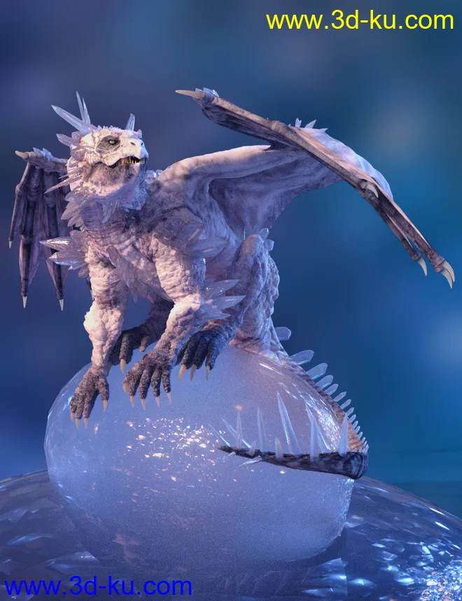 Quixotry's Crystal Dragon Poses模型的图片6