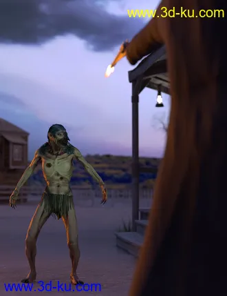 3D打印模型Raven Mocker HD for Genesis 8 Male的图片