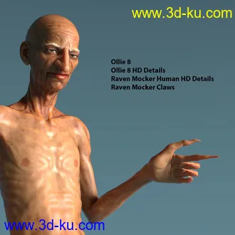 3D打印模型Raven Mocker HD for Genesis 8 Male的图片