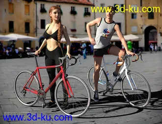 3D打印模型Road Bike and Poses for Genesis 3 and 8的图片
