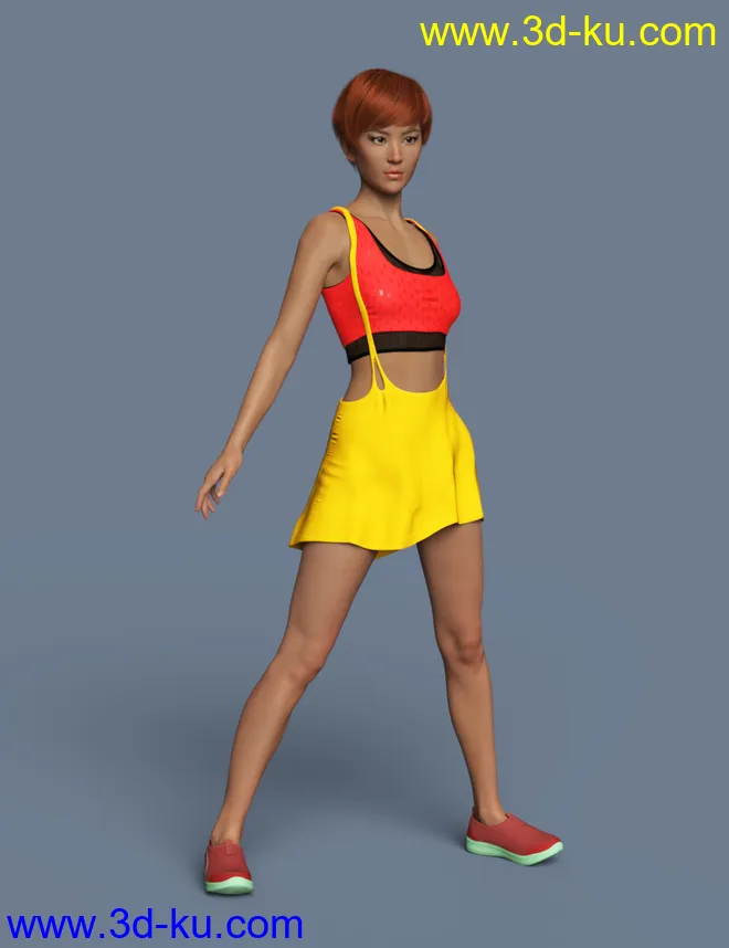 S3D Casual Sneakers for Genesis 8 Female(s)模型的图片2