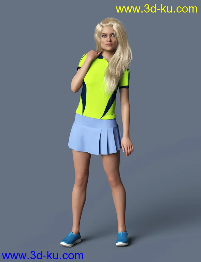 S3D Casual Sneakers for Genesis 8 Female(s)模型的图片4