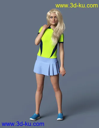 3D打印模型S3D Casual Sneakers for Genesis 8 Female(s)的图片