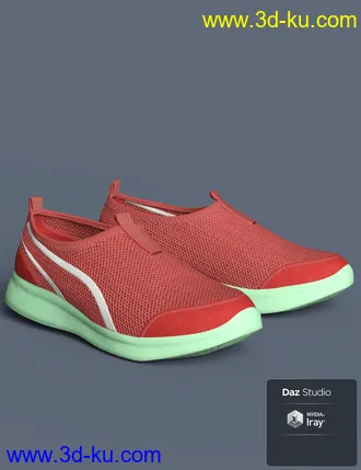 3D打印模型S3D Casual Sneakers for Genesis 8 Female(s)的图片