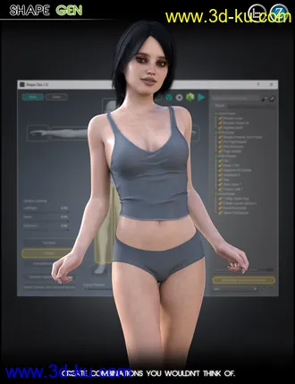 3D打印模型Shape Gen for Genesis 3 and 8的图片