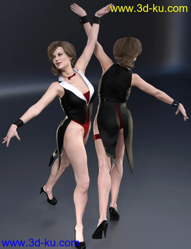 Show Girl Costume for Genesis 8 Female(s)模型的图片2