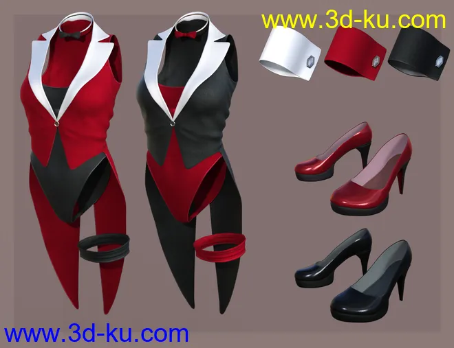 Show Girl Costume for Genesis 8 Female(s)模型的图片3