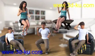 3D打印模型Sit Down Poses for Genesis 8的图片