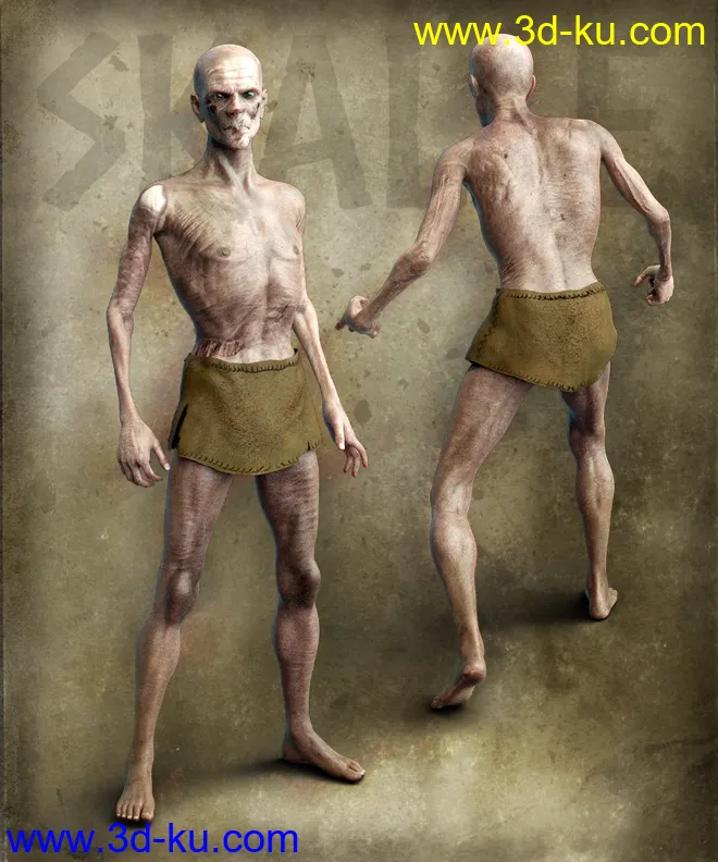Skalle the Undead for Genesis 8 Male模型的图片3