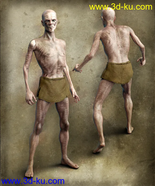 Skalle the Undead for Genesis 8 Male模型的图片4