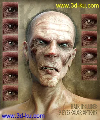 3D打印模型Skalle the Undead for Genesis 8 Male的图片