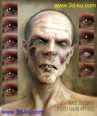 3D打印模型Skalle the Undead for Genesis 8 Male的图片