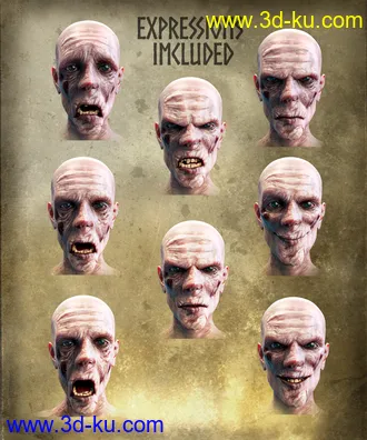 3D打印模型Skalle the Undead for Genesis 8 Male的图片