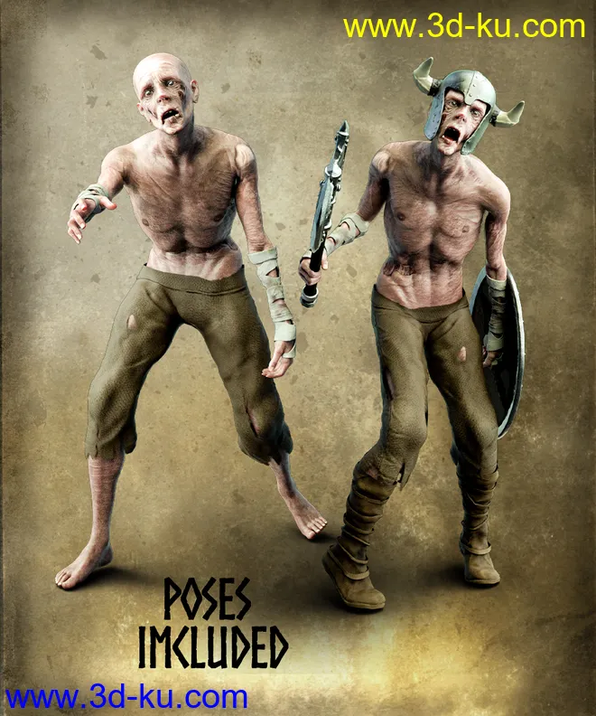 Skalle the Undead for Genesis 8 Male模型的图片11