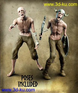 3D打印模型Skalle the Undead for Genesis 8 Male的图片